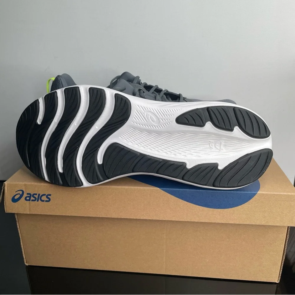 ASICS Gel-Contend 9 Men 11.5 Steel Grey Saftey Yellow Running Athletic Shoes NEW - Picture 5 of 9